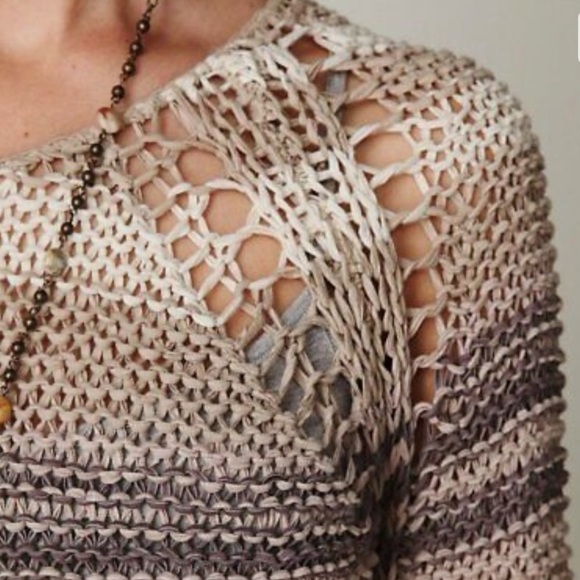 Free People Crochet Sweater XS Top
Long Sleeves BEIGE Ivory GREY
Boho Hippie - Picture 6 of 16